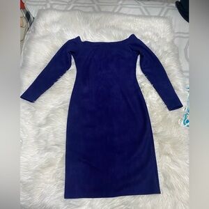 H Keklik Dress, Suede, Blue, Size M